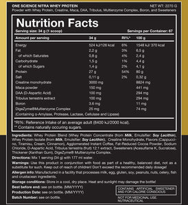 One Science Nutrition Nitra Whey 5lbs - Chocolate Brownie