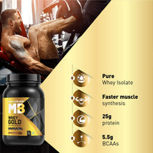 Load image into Gallery viewer, MuscleBlaze Whey Gold 100% Whey Protein Isolate – 1 kg (2.2 lb)
