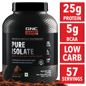 GNC AMP Pure Isolate - 4.4 lbs, 2 kg (Chocolate Frosting)