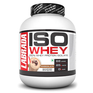 Labrada ISO WHEY 100% Whey Protein Isolate (Post Workout, 25g Protein, 0g Sugar,0 Fat,Gluten Free, Lactose Free, 66 Servings) - 4.4 lbs (2kg)